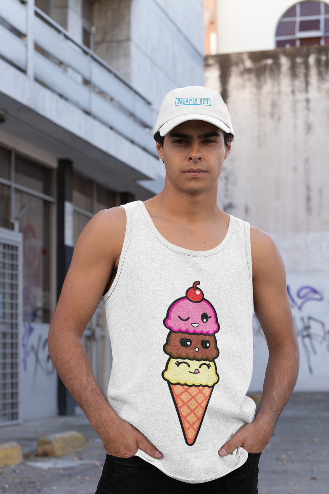 Neapolitan Friendzy [Borderless] Unisex Tank