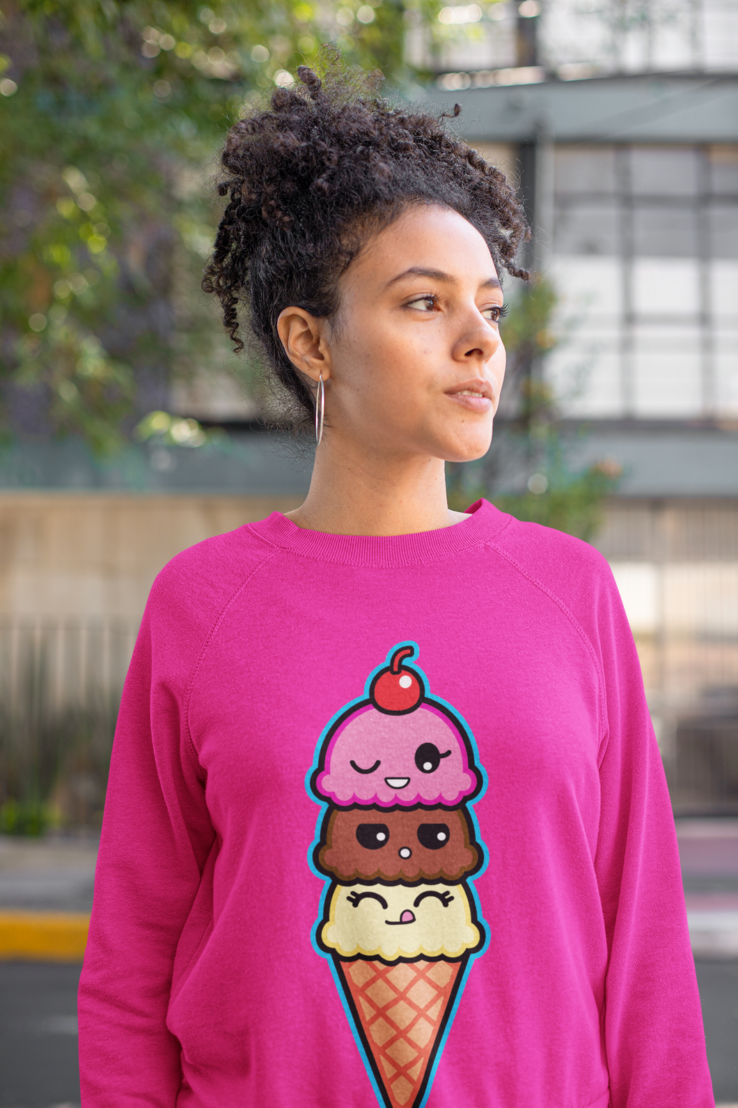 Neapolitan Friendzy [Border] Unisex Crewneck Sweatshirt